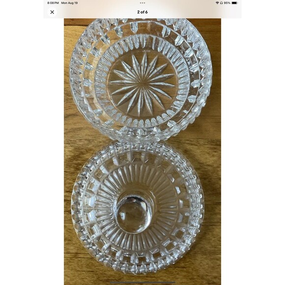 Crystal D’Adriana Lead Crystal Lidded Candy Dish Vintage 1980’s Clear - Picture 2 of 5